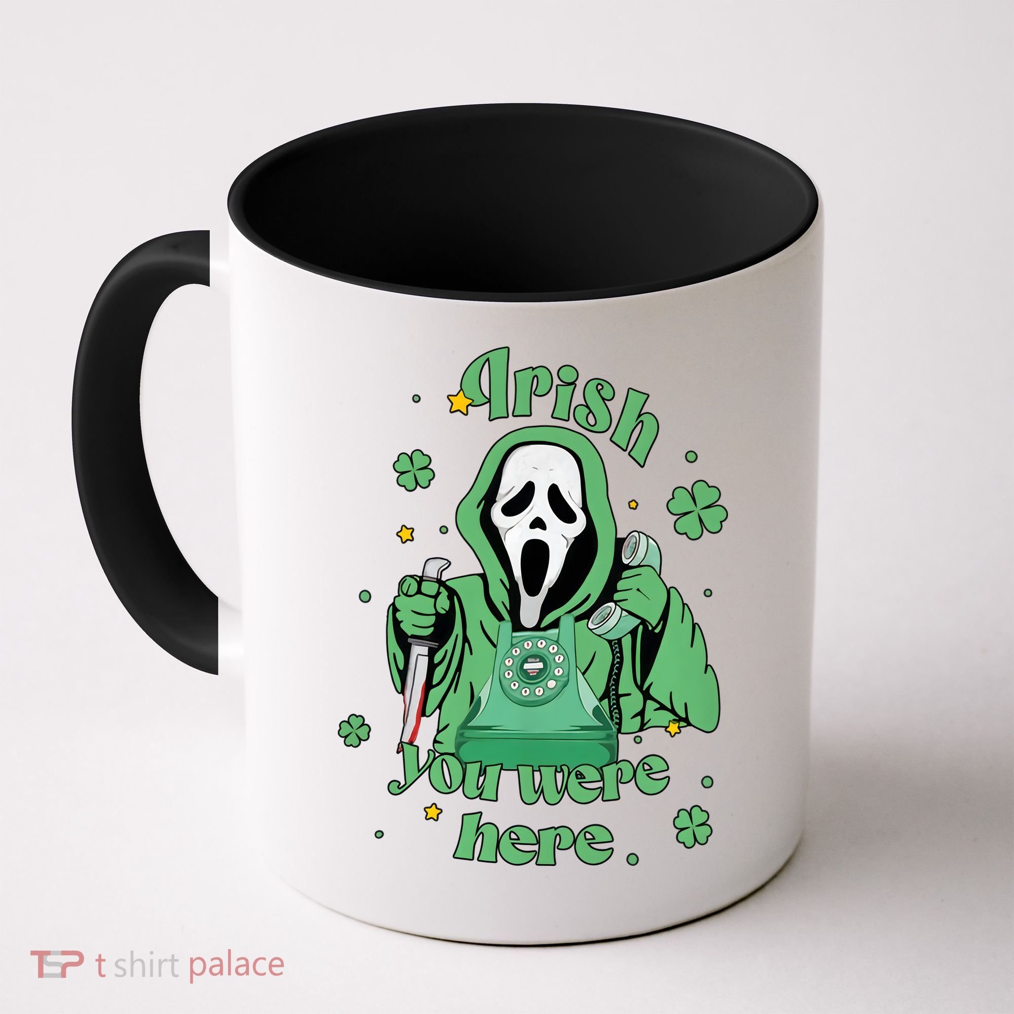 Irish You Were Here Horror Scary Patrick's Day Ghostface Coffee Mug