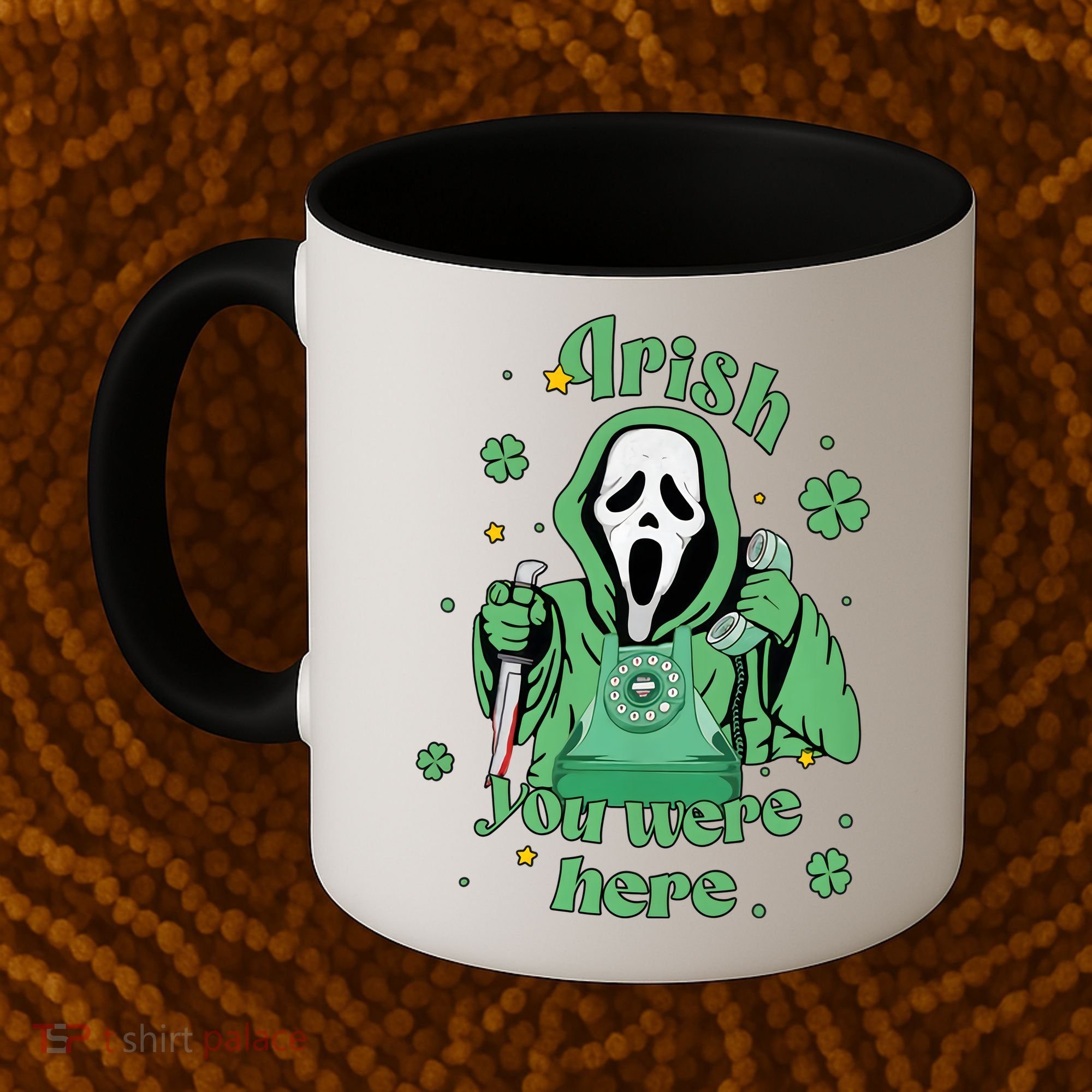 Irish You Were Here Horror Scary Patrick's Day Ghostface Coffee Mug