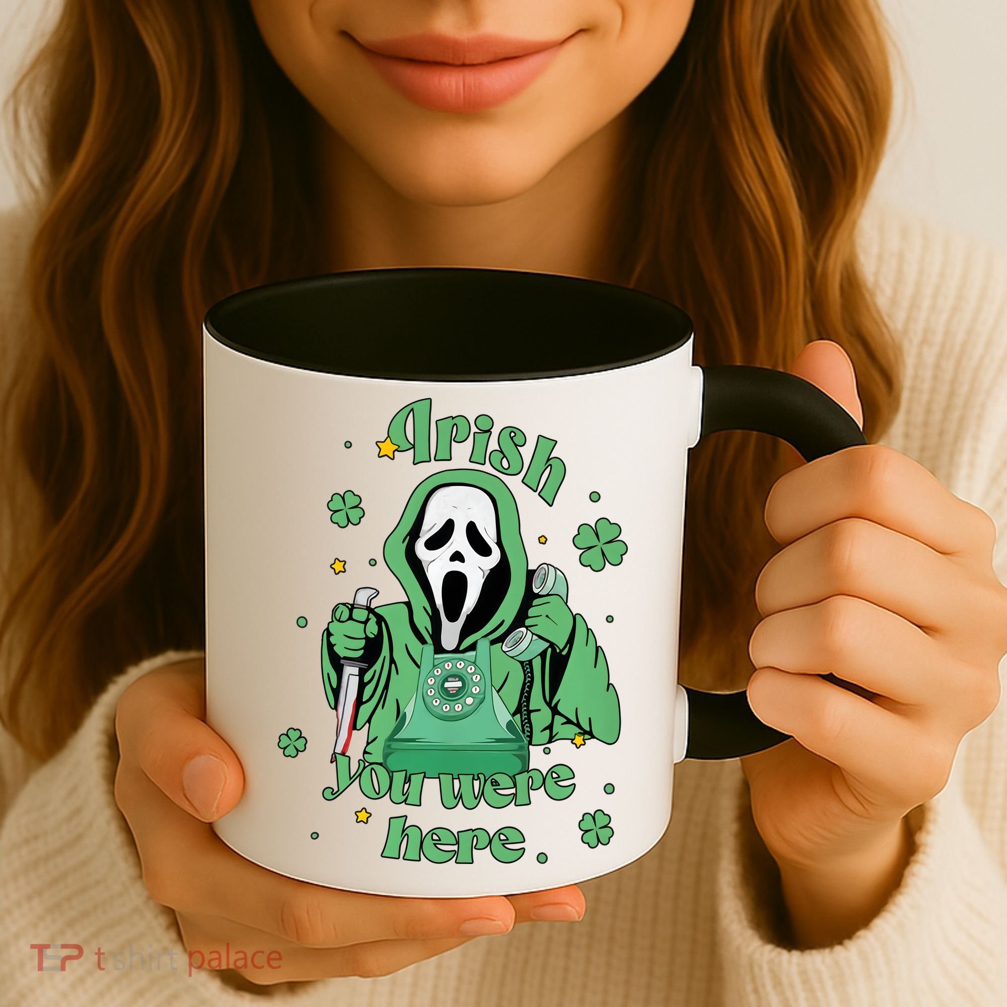 Irish You Were Here Horror Scary Patrick's Day Ghostface Coffee Mug