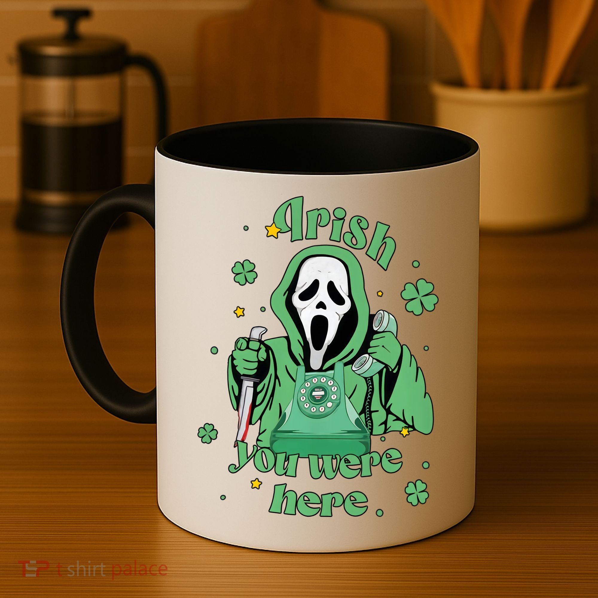 Irish You Were Here Horror Scary Patrick's Day Ghostface Coffee Mug