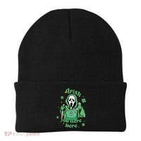Irish You Were Here Horror Scary Patrick's Day Ghostface Beanie thumb 0