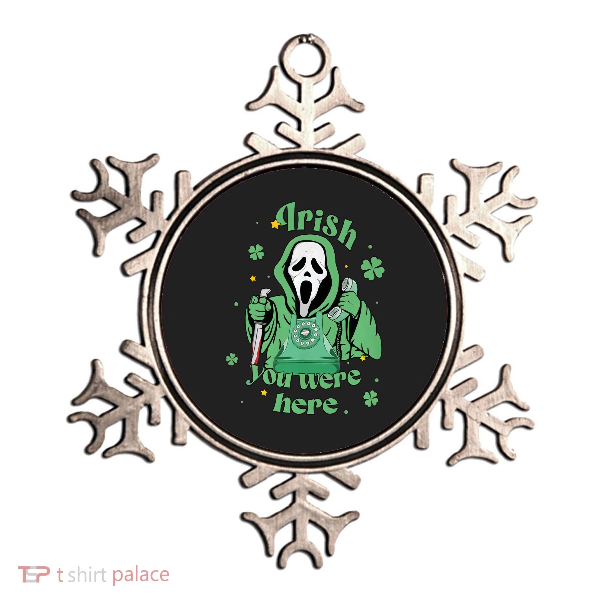 Irish You Were Here Horror Scary Patrick's Day Ghostface Ornament