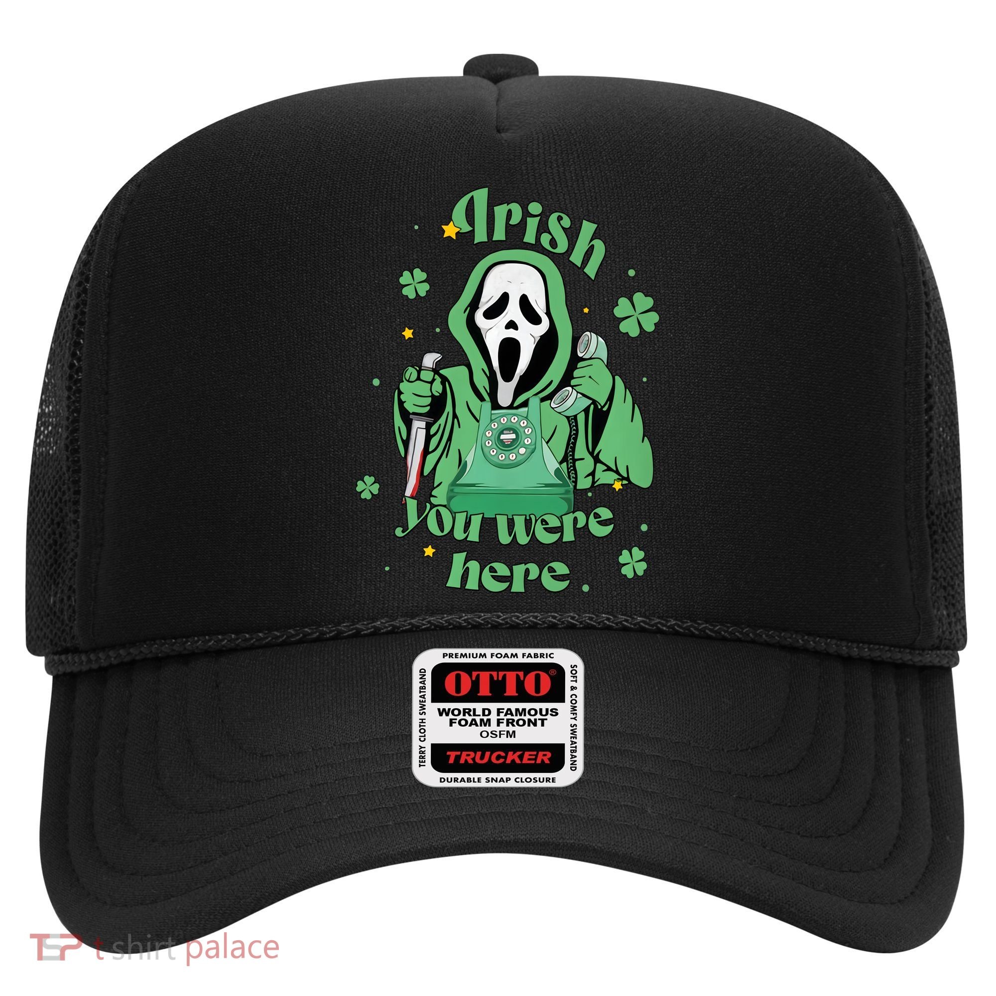 Irish You Were Here Horror Scary Patrick's Day Ghostface Hat