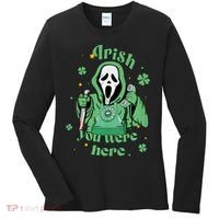 Irish You Were Here Horror Scary Patrick's Day Ghostface Women's Long Sleeve Shirt thumb 0