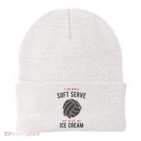 If You Want A Soft Serve Go Get Ice Cream Funny Vollyball Beanie thumb 0