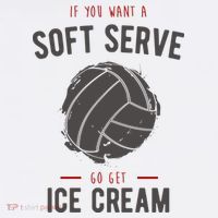 If You Want A Soft Serve Go Get Ice Cream Funny Vollyball Women's Hoodie thumb 2