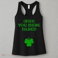 Irish You Were Naked With A Clover. St. Patrick Day Women's Tank Top thumb 3