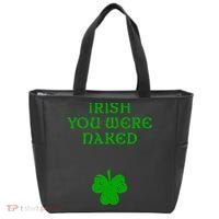 Irish You Were Naked With A Clover. St. Patrick Day Tote Bag thumb 0