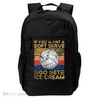 If You Want A Soft Serve Go Get Ice Cream Volleyball Backpack thumb 0