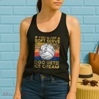 If You Want A Soft Serve Go Get Ice Cream Volleyball Women's Tank Top thumb 2