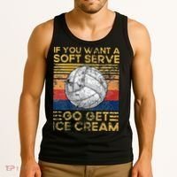 If You Want A Soft Serve Go Get Ice Cream Volleyball Tank Top thumb 3