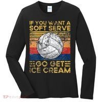 If You Want A Soft Serve Go Get Ice Cream Volleyball Women's Long Sleeve Shirt thumb 0