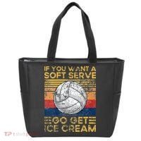 If You Want A Soft Serve Go Get Ice Cream Volleyball Tote Bag thumb 0