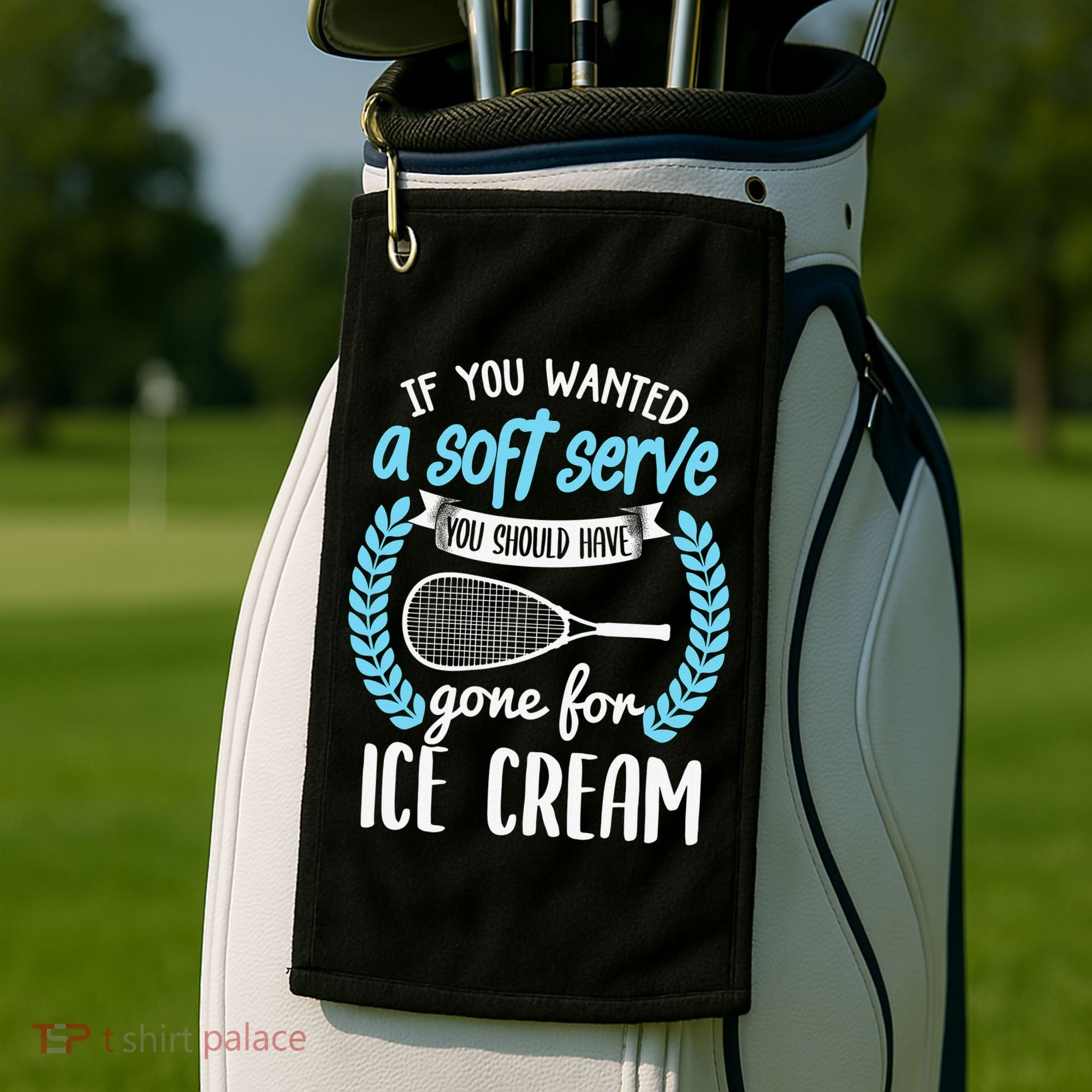 If You Wanted A Soft Serve - Funny Pickleball Player Golf Towel