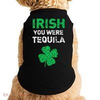 Irish You Were Tequila Funny St. Saint Patrick's Day Doggie Tank thumb 0