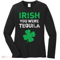 Irish You Were Tequila Funny St. Saint Patrick's Day Women's Long Sleeve Shirt thumb 0