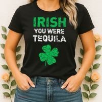 Irish You Were Tequila Funny St. Saint Patrick's Day Women's T-Shirt thumb 2