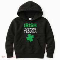 Irish You Were Tequila Funny St. Saint Patrick's Day Kids Hoodie thumb 0