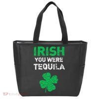 Irish You Were Tequila Funny St. Saint Patrick's Day Tote Bag thumb 0