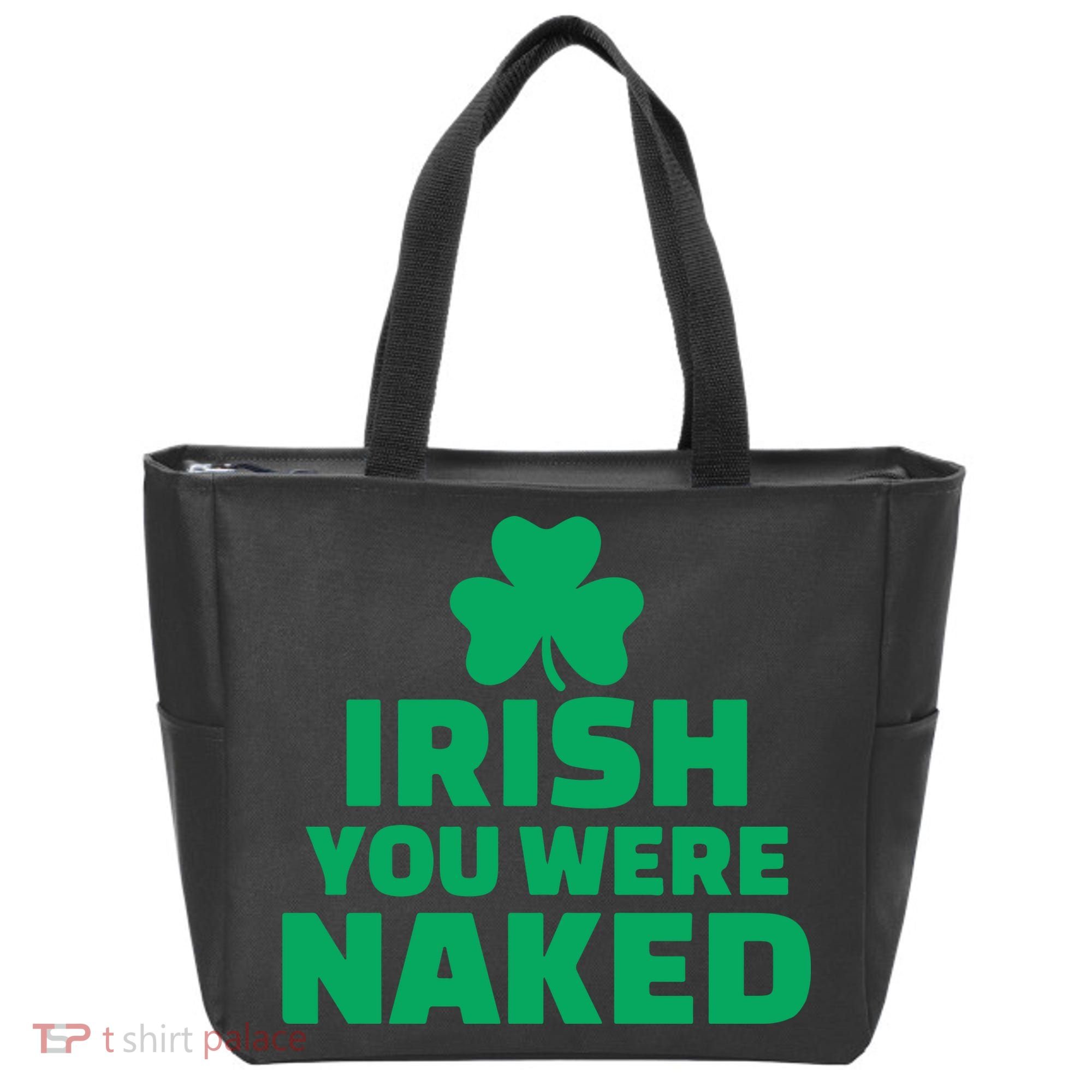Irish You Were Naked Gift, St Patrick's Day Tote Bag