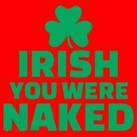 Irish You Were Naked Gift, St Patrick's Day Santa Hat thumb 1