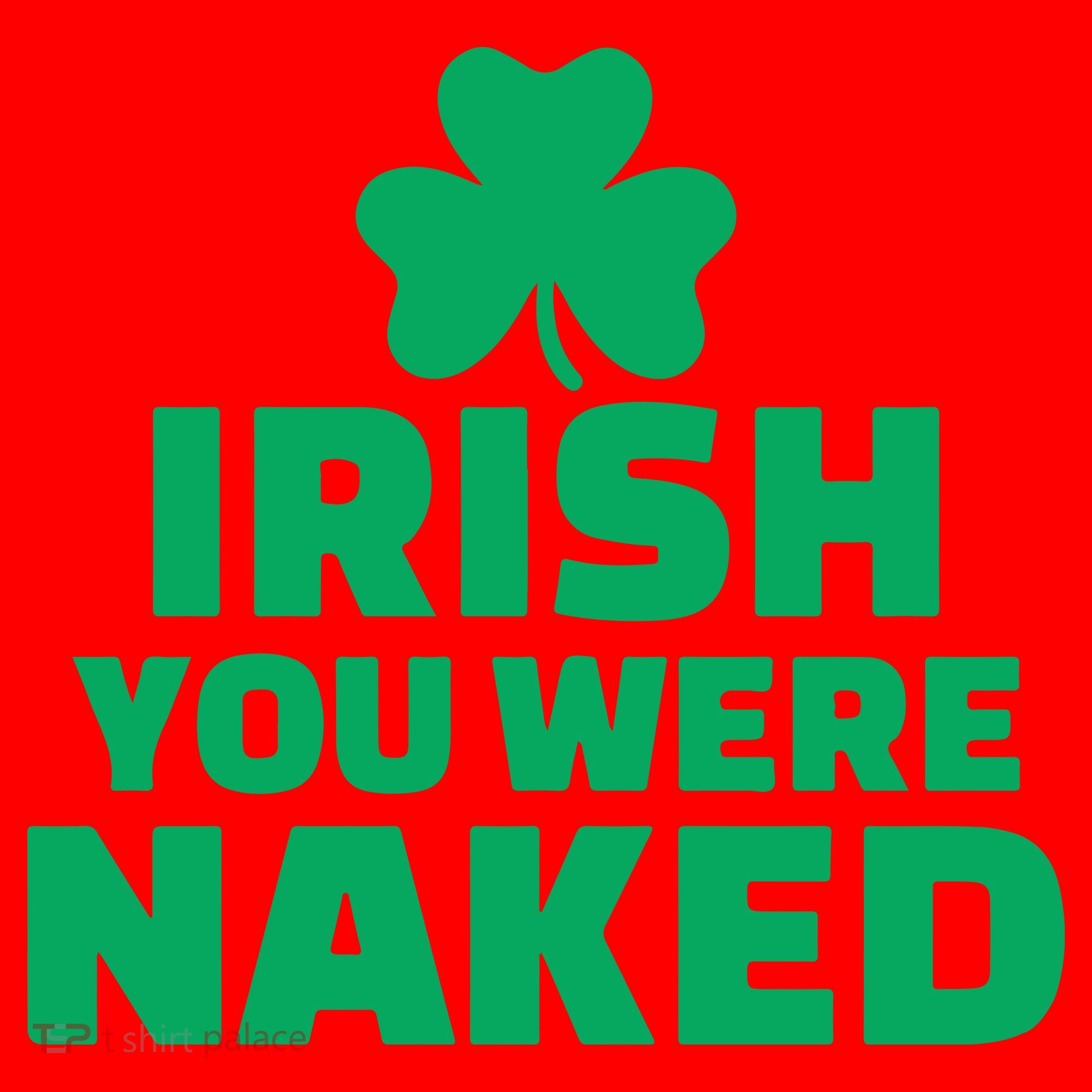 Irish You Were Naked Gift, St Patrick's Day Santa Hat