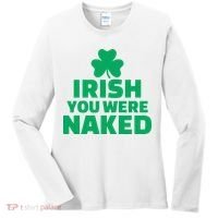 Irish You Were Naked Gift, St Patrick's Day Women's Long Sleeve Shirt thumb 0