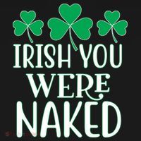 Irish You Were Naked Funny St Patricks Backpack thumb 2