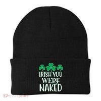 Irish You Were Naked Funny St Patricks Beanie thumb 0