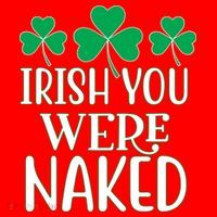 Irish You Were Naked Funny St Patricks Santa Hat thumb 1