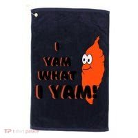 I Yam What I Yam Funny Yam Golf Towel thumb 0