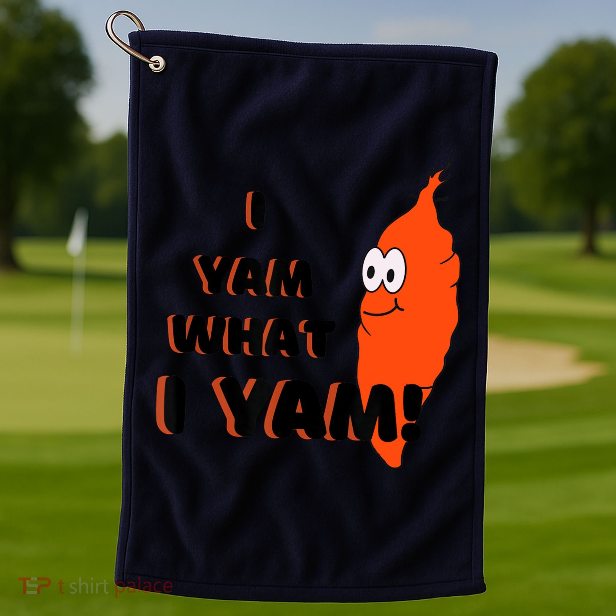 I Yam What I Yam Funny Yam Golf Towel