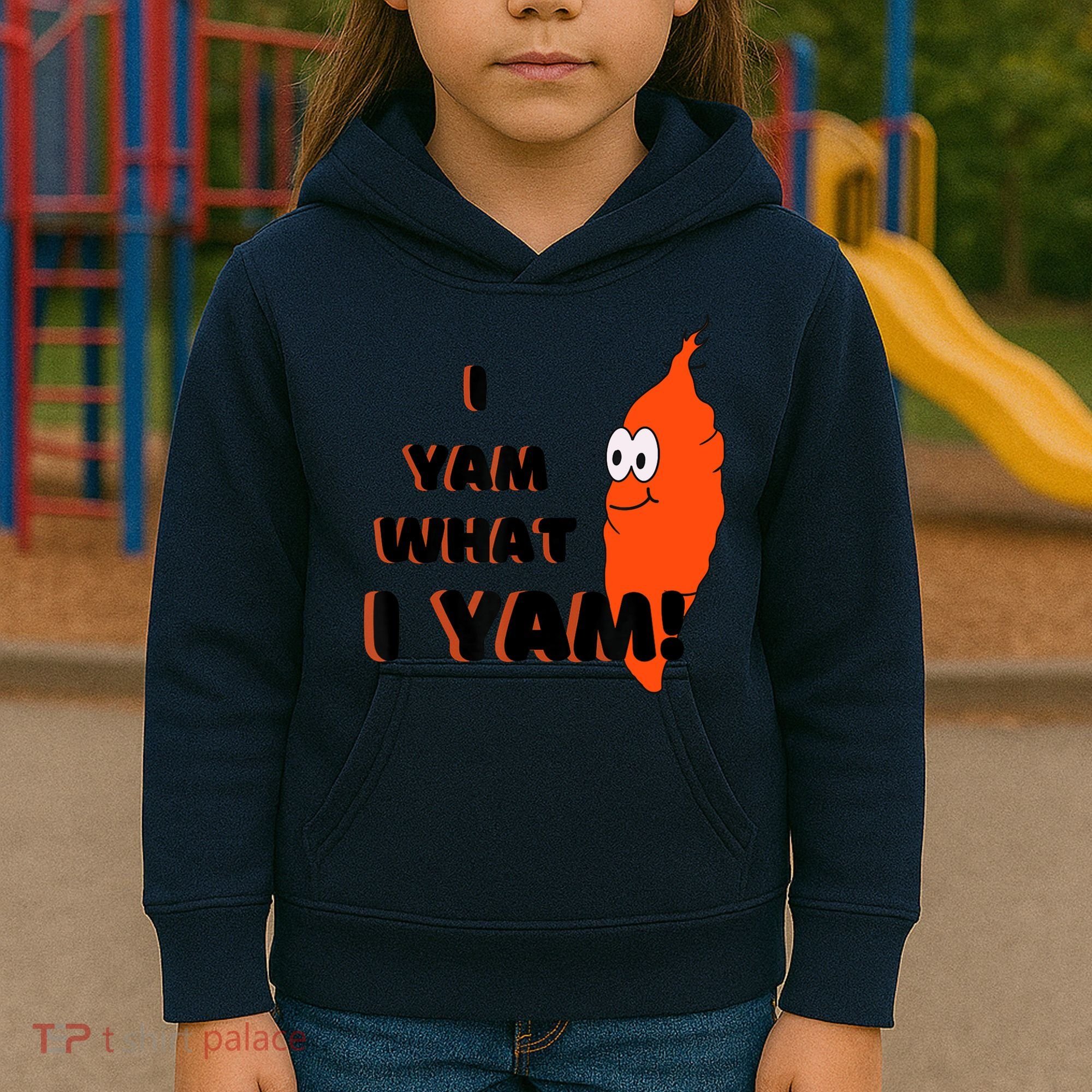 I Yam What I Yam Funny Yam Kids Hoodie