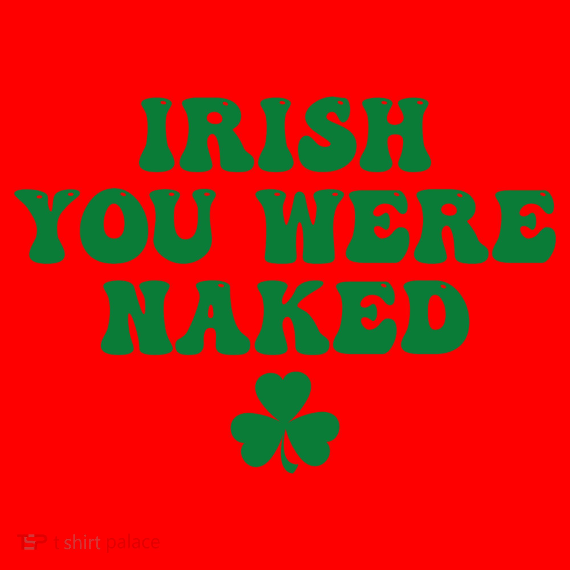 Irish You Were Naked Funny St Patricks Santa Hat