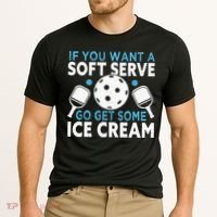 If you want a soft serve go get some Ice Cream Pickleball Cooling Performance Crew T-Shirt thumb 2