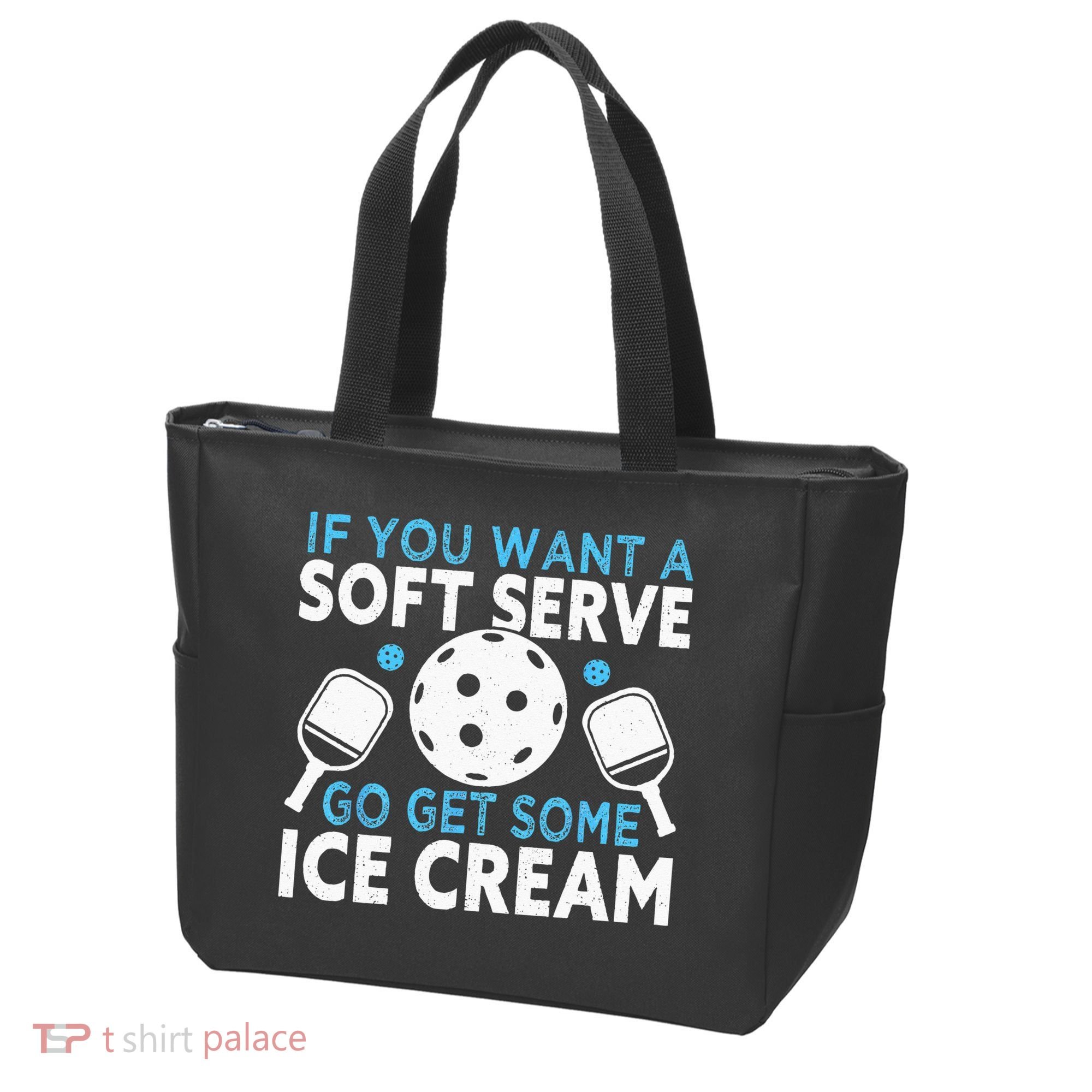 If you want a soft serve go get some Ice Cream Pickleball Tote Bag