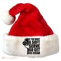 If You Want A Soft Serve Go Get Ice Cream Funny Pickleball Santa Hat thumb 0