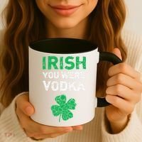 Irish You Were Vodka Funny St. Saint Patrick's Day Coffee Mug thumb 3