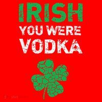Irish You Were Vodka Funny St. Saint Patrick's Day Santa Hat thumb 1