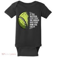 If you Wanted A Soft Serve Funny Tennis Player Baby Bodysuit thumb 0