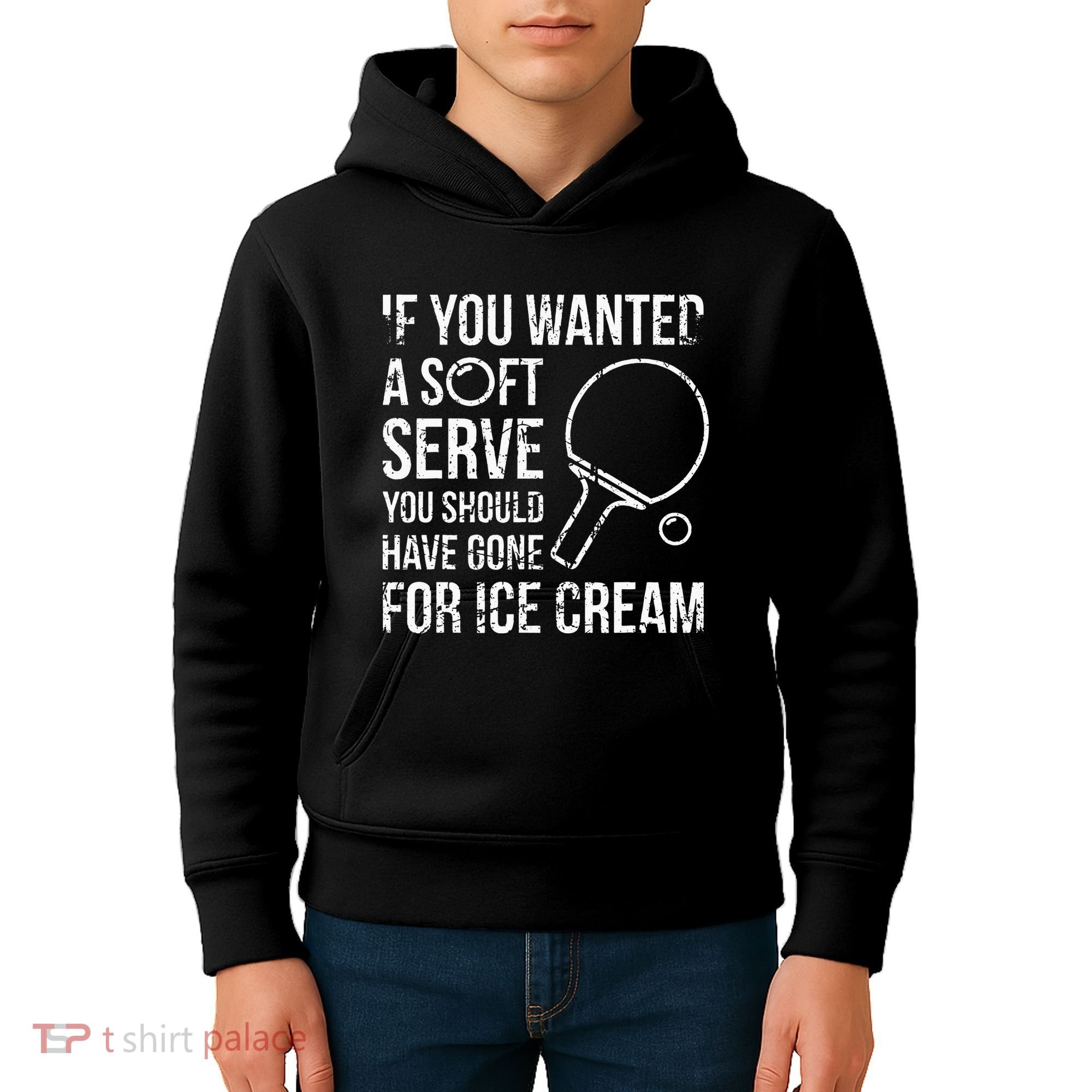 If You Wanted A Soft Serve Ping Pong Kids Hoodie