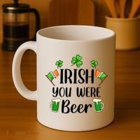 Irish You Were Beer St Patrick Day Drinking Gift Coffee Mug thumb 4