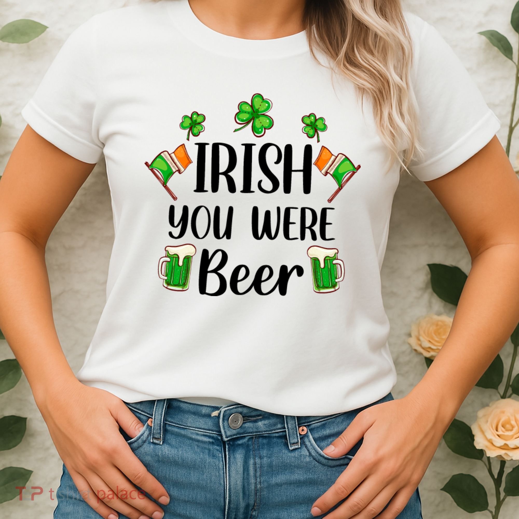 Irish You Were Beer St Patrick Day Drinking Gift Women's T-Shirt