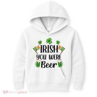 Irish You Were Beer St Patrick Day Drinking Gift Kids Hoodie thumb 0