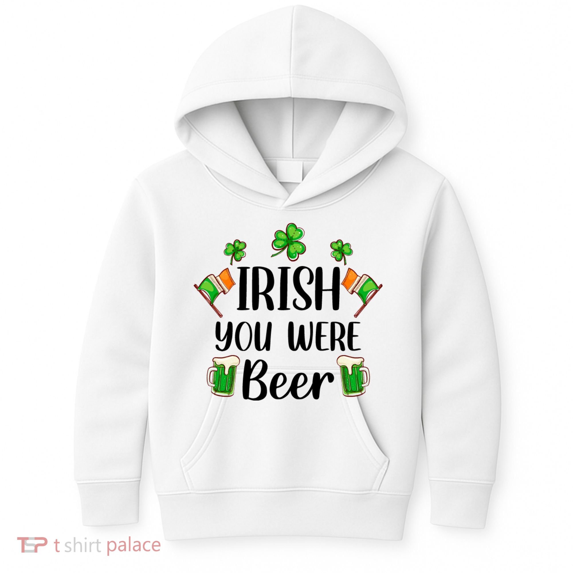Irish You Were Beer St Patrick Day Drinking Gift Kids Hoodie