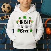 Irish You Were Beer St Patrick Day Drinking Gift Kids Hoodie thumb 2