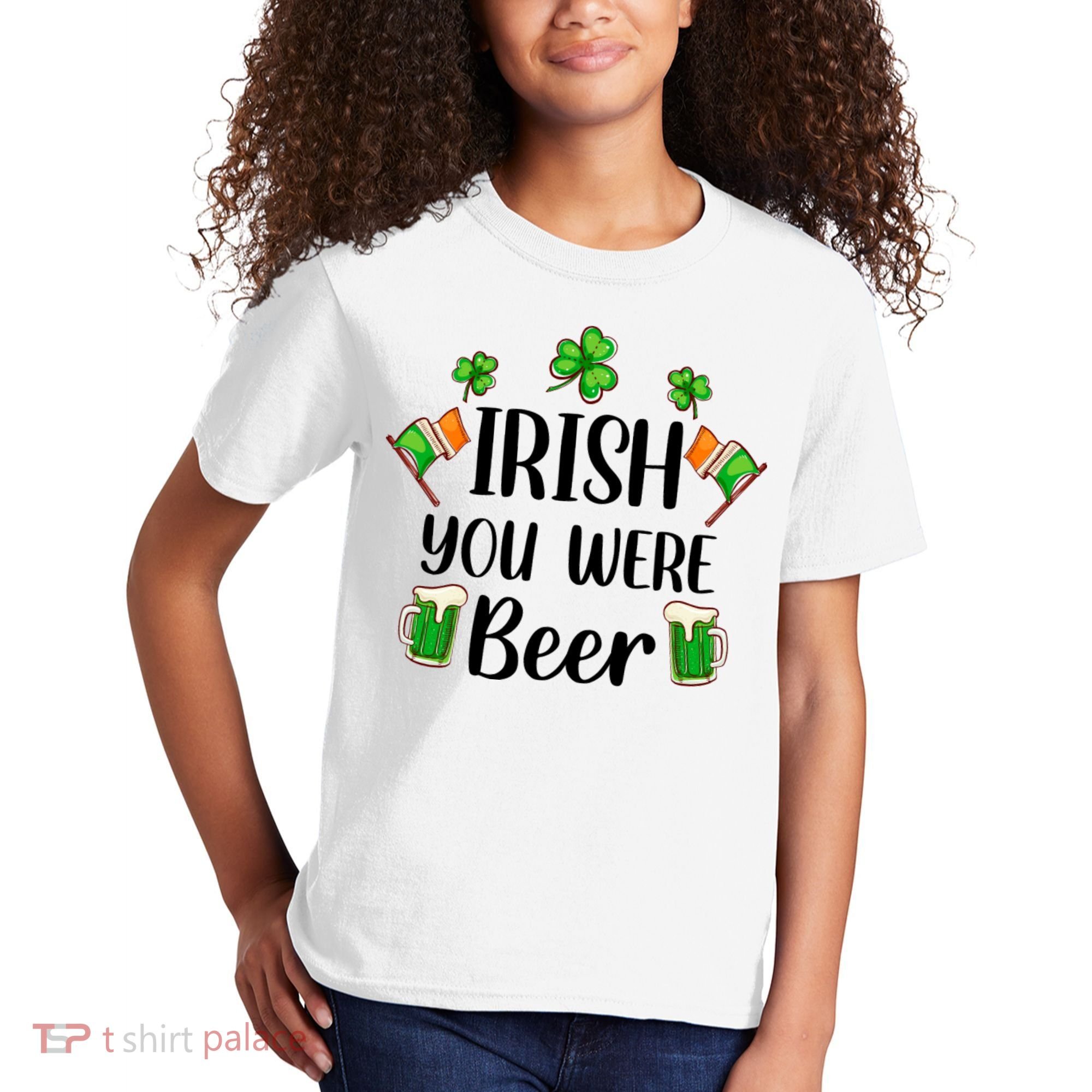 Irish You Were Beer St Patrick Day Drinking Gift Kids T-Shirt