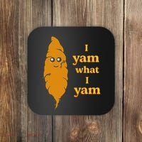 I Yam What I Yam Funny Gift Coaster thumb 0