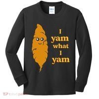 I Yam What I Yam Funny Gift Kids Long Sleeve Shirt thumb 0