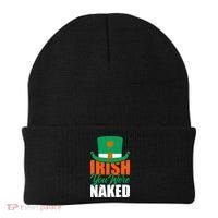 Irish You Were Naked Funny St Patricks Day Beanie thumb 0